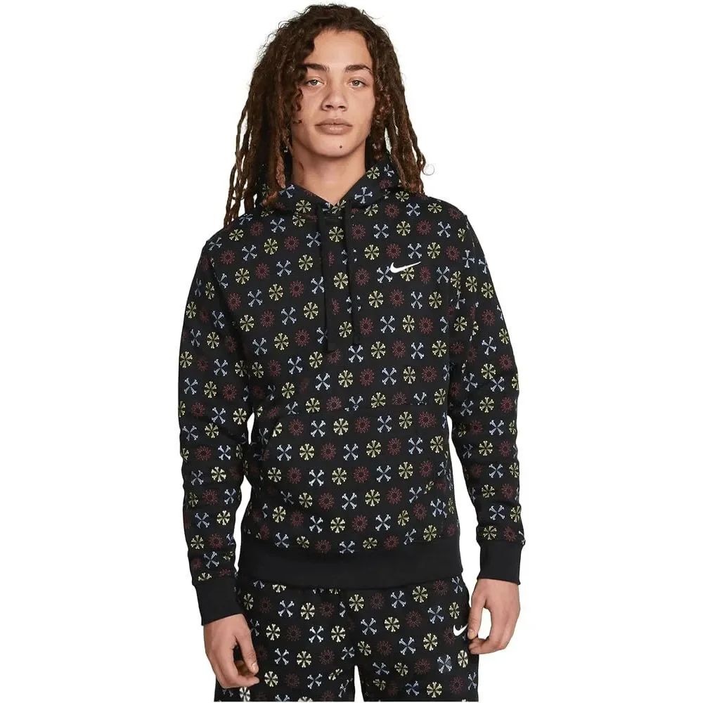 Nike Men's Sportswear Club Fleece Monogram Hoodie FJ1635-010 Size Small D